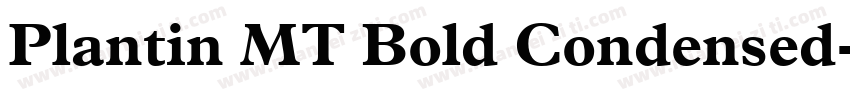 Plantin MT Bold Condensed字体转换